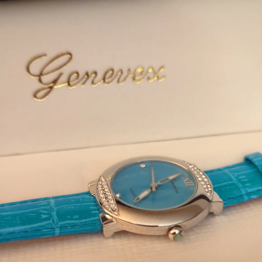 Elegant Silver and Blue Women's Watch